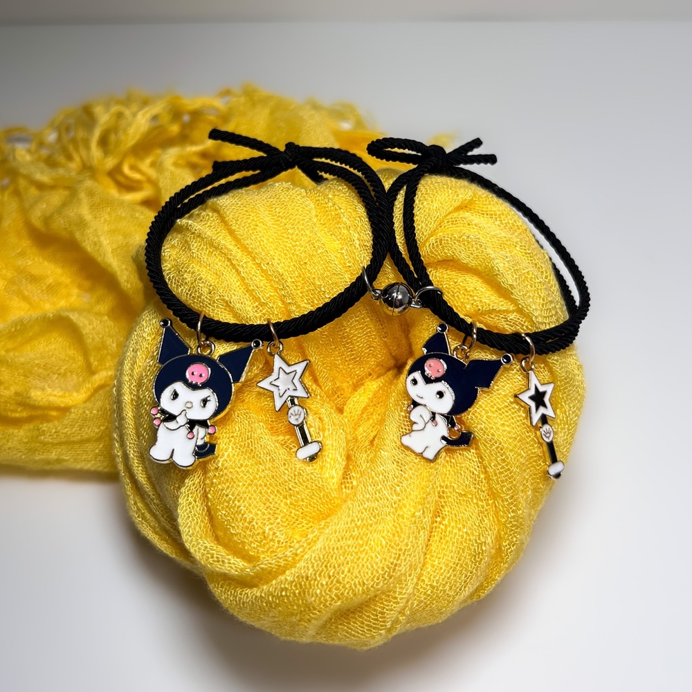 ⭐️$7 Bundle• Kuromi Magnetic Charm Bracelets Set - Friendship BFF Gift